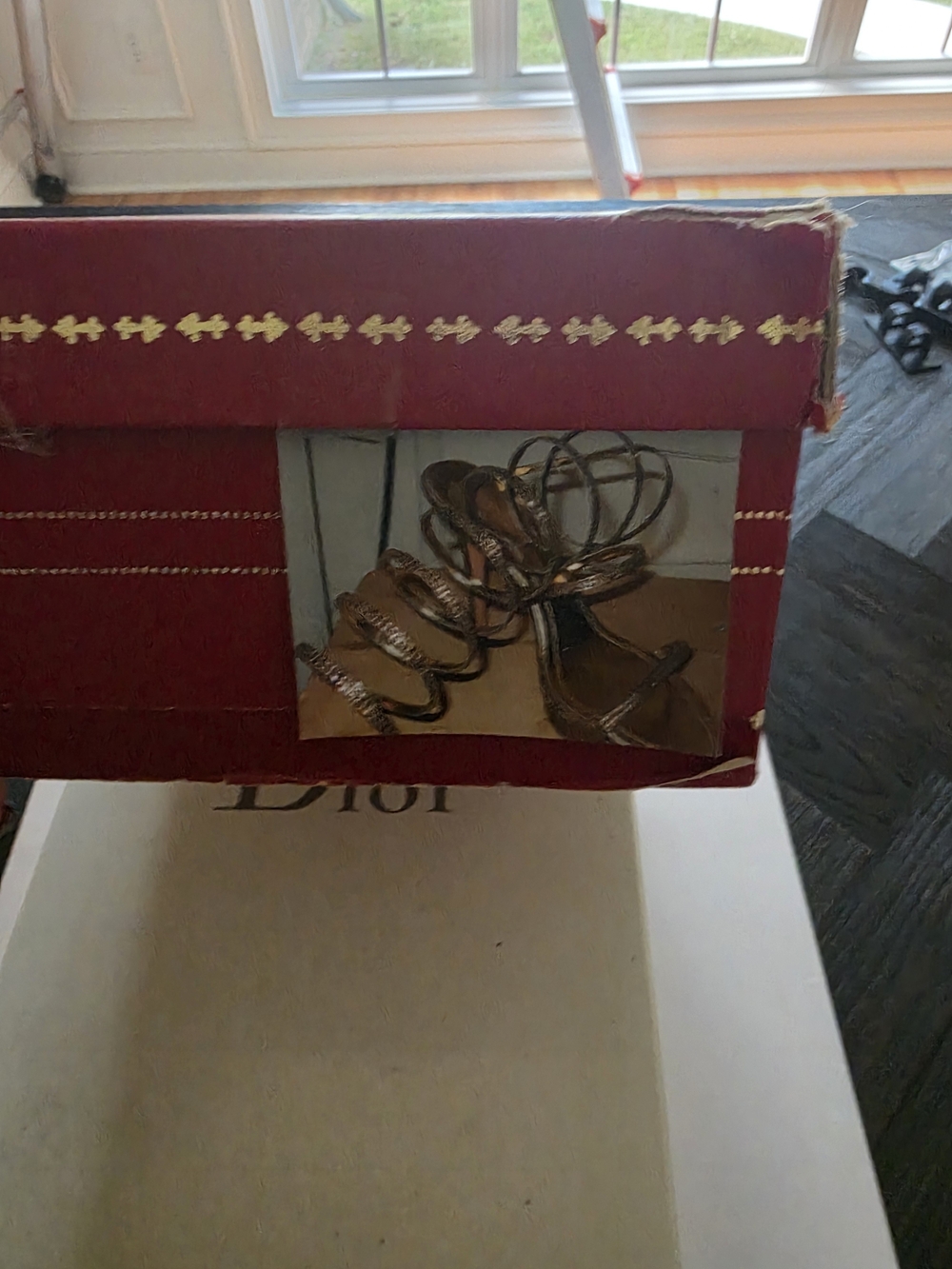 Rene Caovilla Gold Crystal Platform Gladiator Heels Vintage - Picture 4 of 5